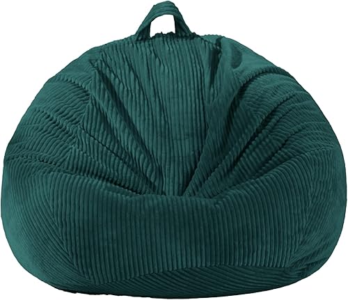 Miniatura 9 de Funda para puf (sin relleno), funda para puf, bolsa de puf de almacenamiento de animales de peluche, puf para niños, adultos, adolescentes, 36 x 45