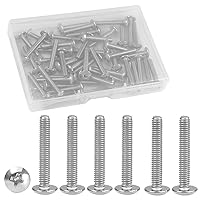 Vista 8 de MroMax Tornillos de máquina M2.0.197 x 0.157 in Tornillos Phillips Cross Truss Head Tornillo 304 Pernos de sujeción de acero inoxidable 15pcs