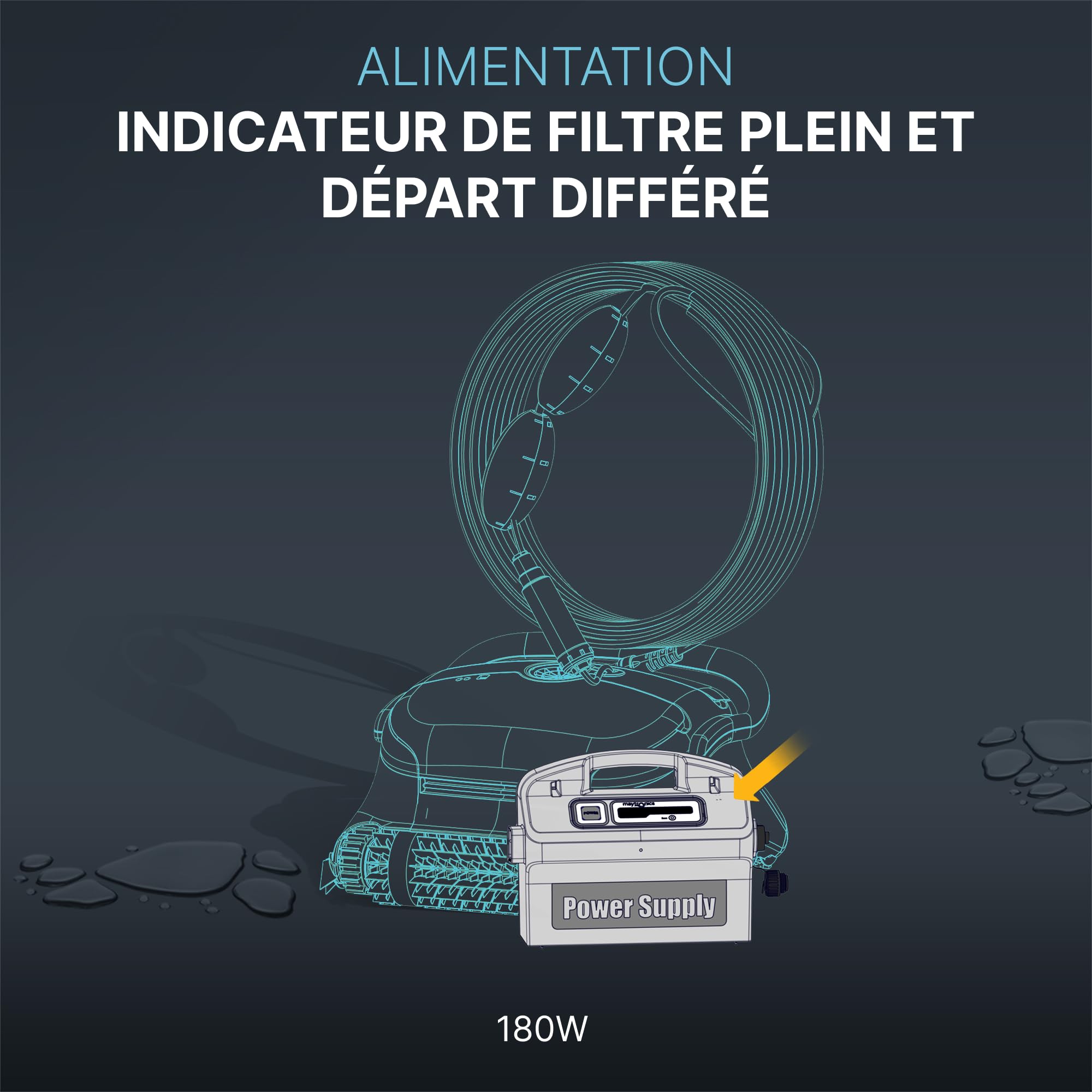 Dolphin Pièce détachée certifiée - Alimentation 180W - Référence 9995671-ASSY