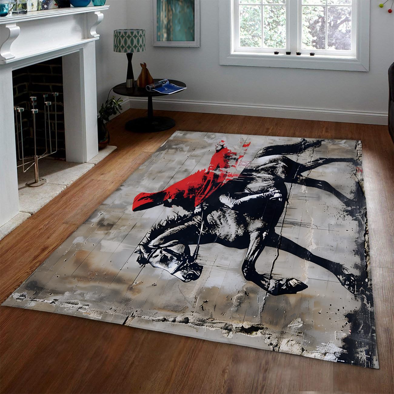 Tapis Graffiti Street Art Doux Poils Bas Cheval d'Élevage 120x180cm