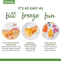 Vista 5 de Tovolo - Moldes para paletas heladas, motivo yeti, Dino, Blanco