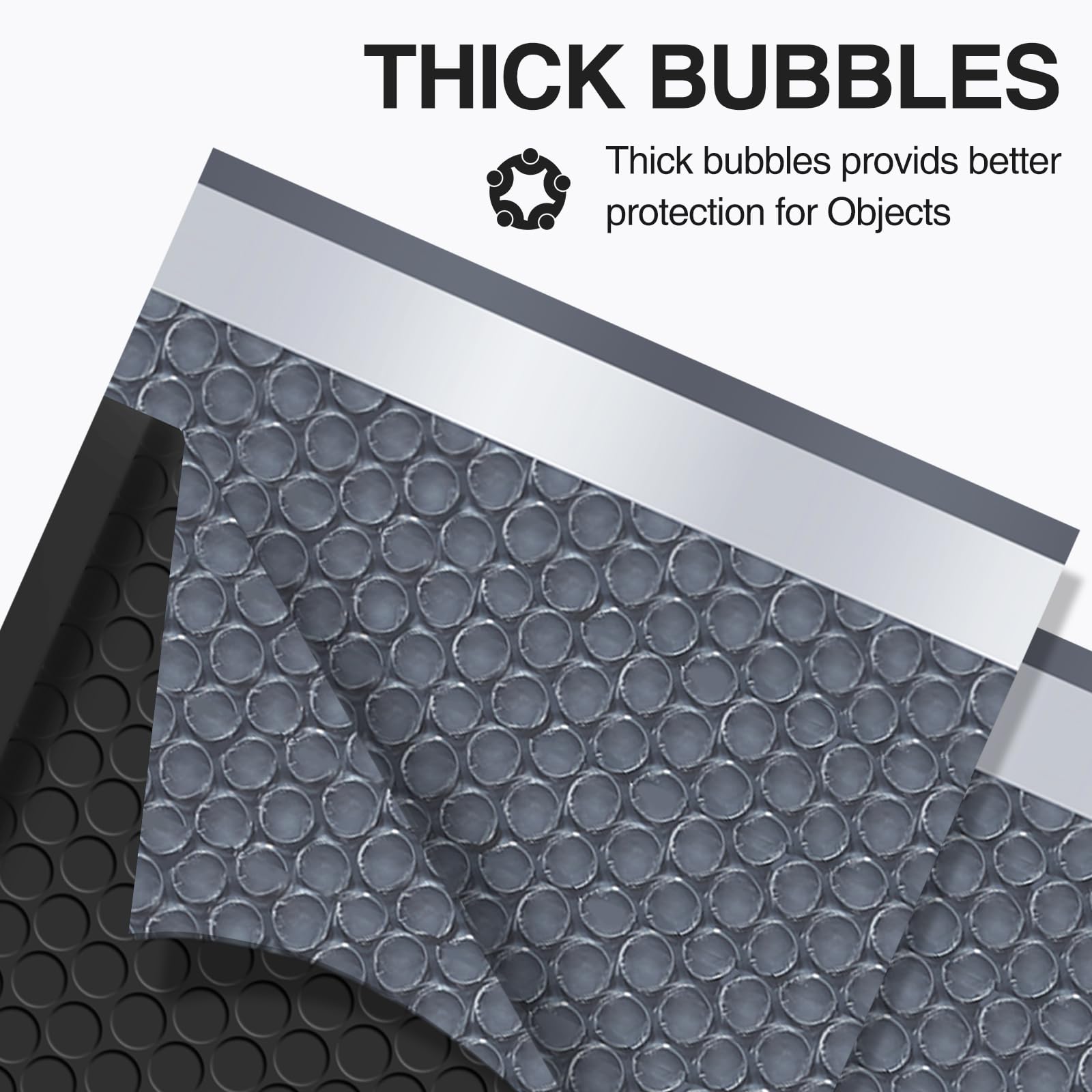 UCGOU Lot de 40 enveloppes à bulles rembourrées imperméables pour expédition, bijoux, fournitures de maquillage - 30,5 x 40,6 cm - Noir