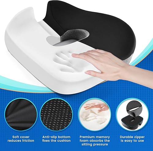 Miniatura 3 de Almohada de dona para hemorroides, dolor de coxis, poscirugía, posparto, almohada para hemorroides para silla de oficina, asiento de automóvil,