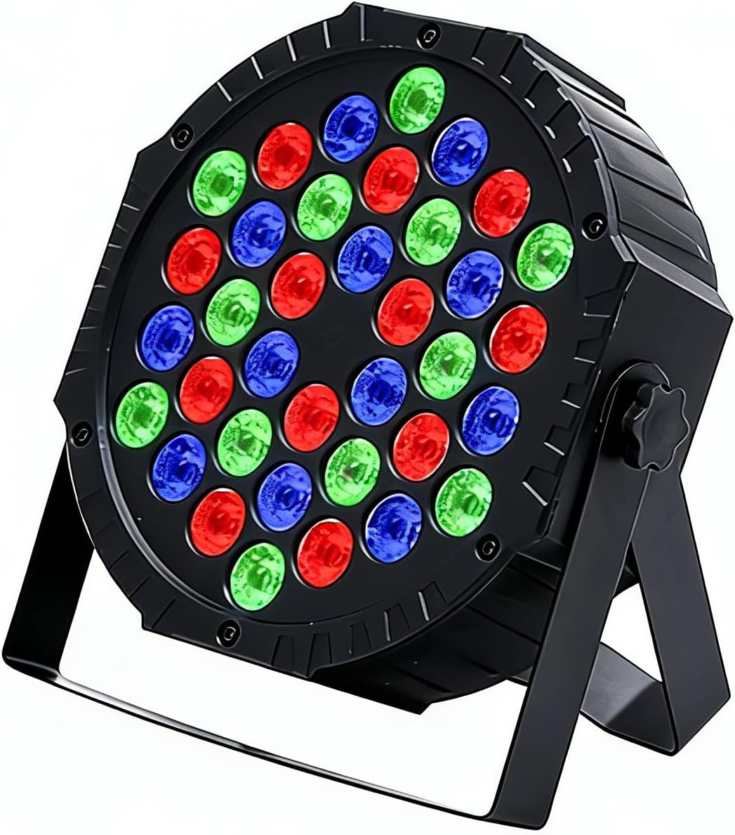 36W LED Par Light, RGB Stage Light Corded with DMX Control, Professional DJ Par Can Light for Wedding Party Club Christmas Halloween Events(1 Light)