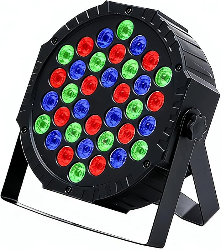 36W LED Par Light, RGB Stage Light Corded with DMX Control, Professional DJ Par Can Light for Wedding Party Club Christmas Halloween Events(1 Light)