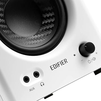 Edifier MR4 Powered Studio Monitor Speakers, 4 Active Near-Field Monitor Speaker - White color (Pair)