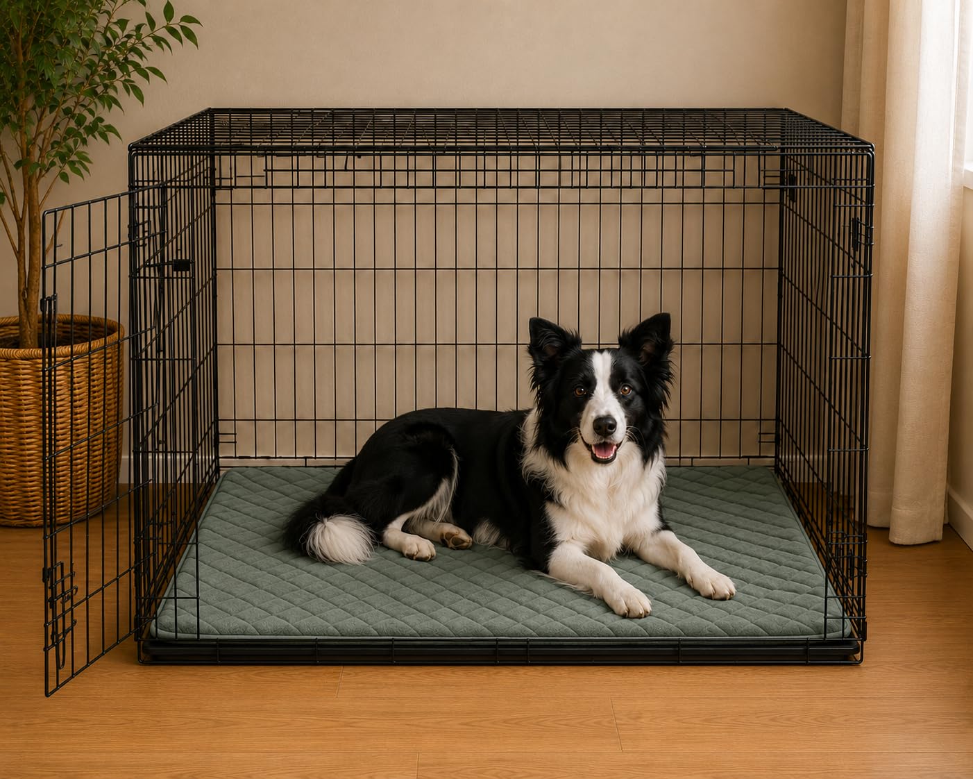 cuccia cane - cuscino ortopedico Weimar verde - cuscino ortopedico lavabile - 100,5x63x2cm