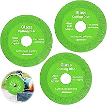 3 PCS Glass Cutting Disc Set, 115 x 15 x 22.23 mm Diamond Cutting Discs Tile Cutting Disc Grinder Blades Grinding Rotary Tool Accessories for Granite Porcelain Jade Crystal Wine Bottles Ceramics Tiles