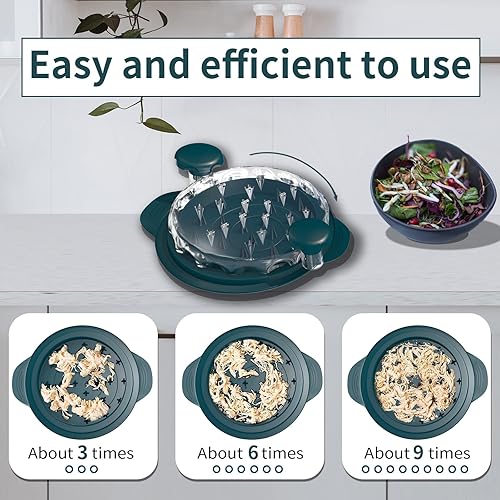 Miniatura 6 de Trituradora de pollo, herramienta trituradora de carne, herramienta trituradora de pechuga de pollo mejorada, trituradora de pollo con mango