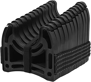 RV Sewer Hose Support, Nesting Design Plastic Foldable RV Sewer Hose Holder with 3 Rubber Ties and Strap for Dumping Fastly and Thoroughly (Large Expansion Length: 20FT/6m)