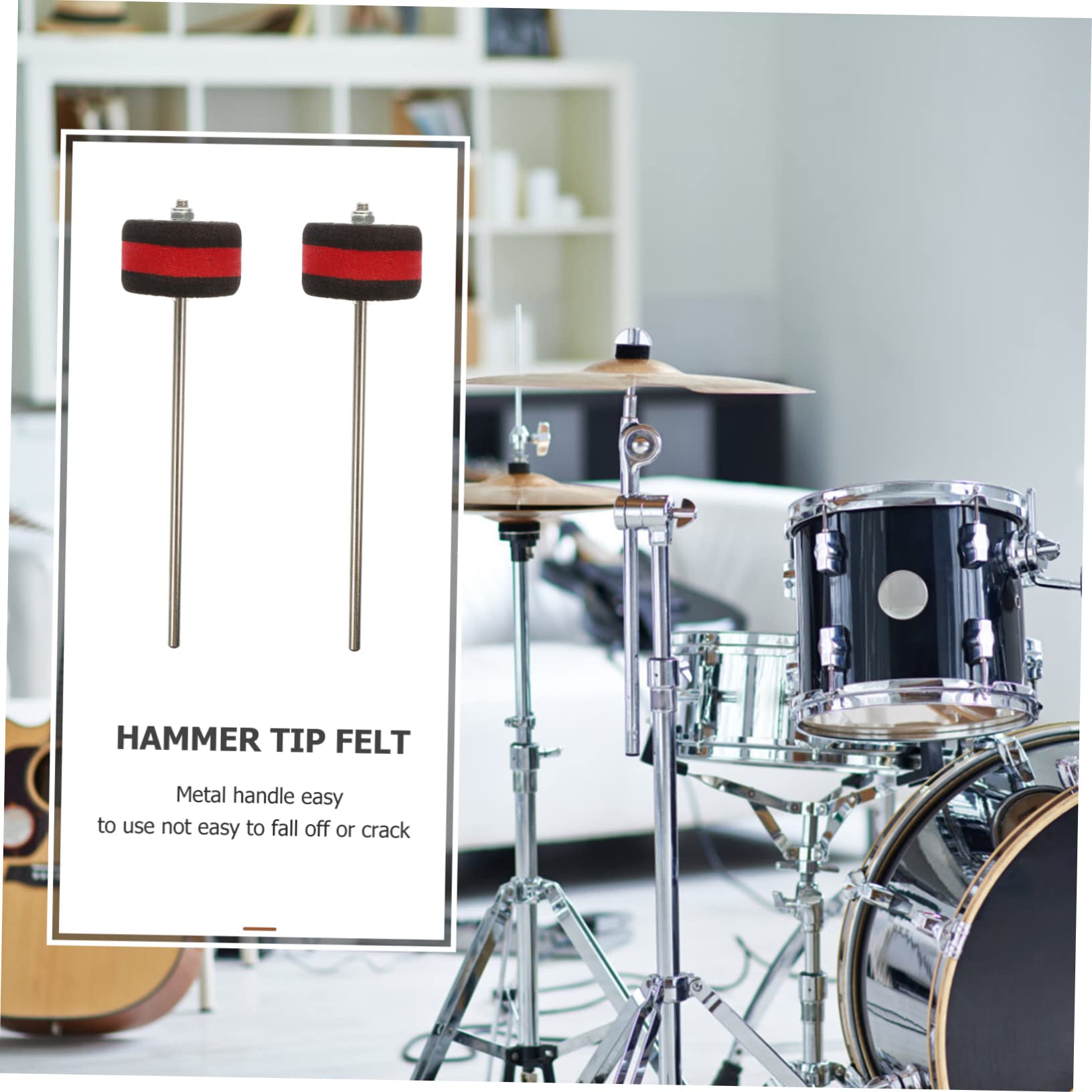GOOHOCHY Step on Hammer Bass Drum Beater Large Felt Drum Accessory Jazz Kick Set