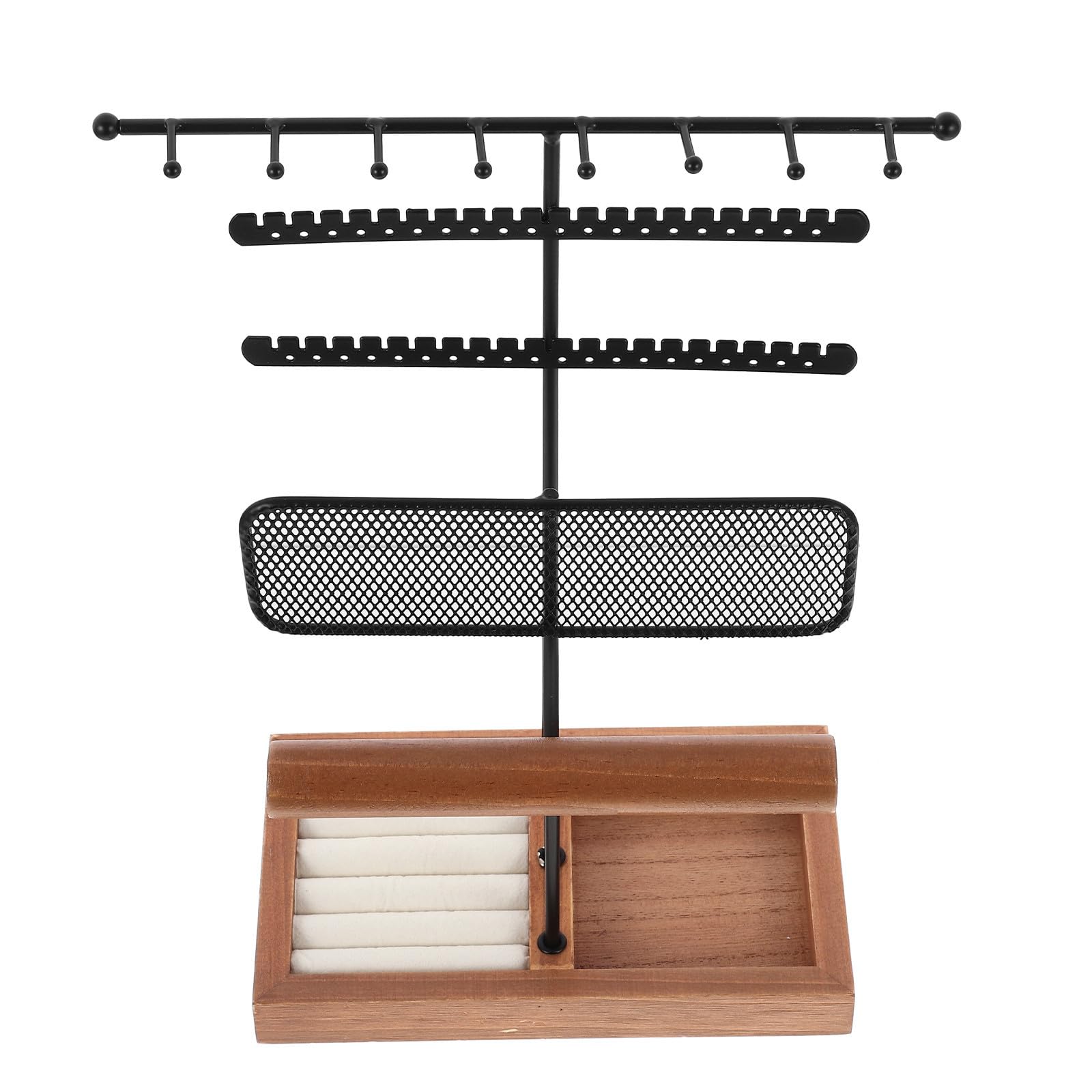 ABOOFAN Espositore Elegante e Legno per Gioielli Supporto in Ferro Organizer Esposizione e Organizzazione per Bracciali e Anelli per Orecchini e Orologi