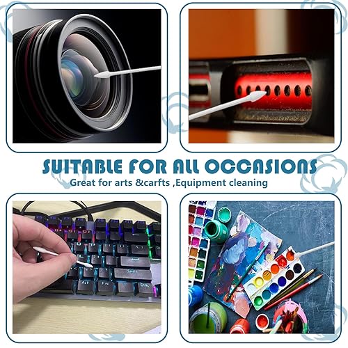 Miniatura 6 de Hisopos de algodón de punta de precisiónbrotes de algodón de doble punta para maquillaje 800pcs