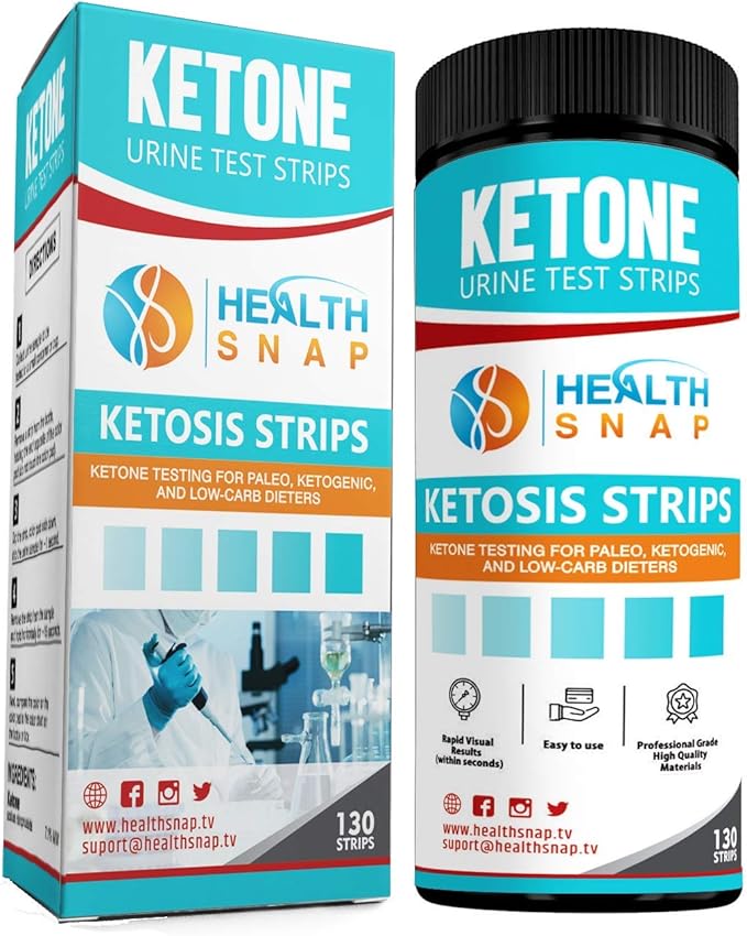 HealthSnap Urine Ketosis Test Strips, Quick and Easy