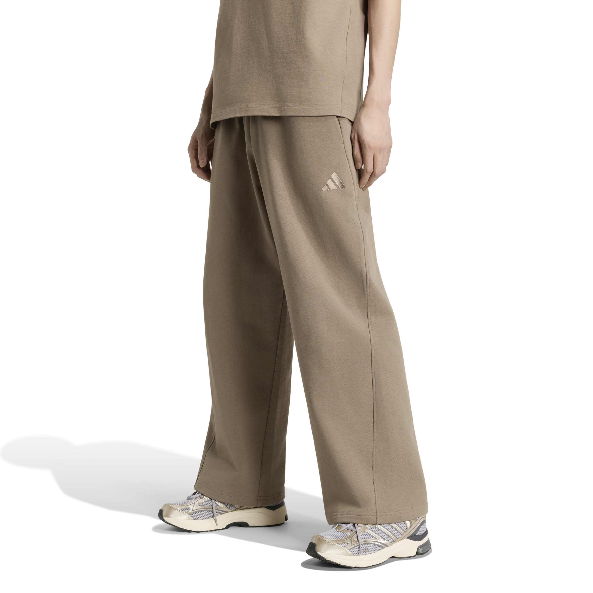 adidas Mezczyzni Adidas Kit Small Logo Wide Pants, Khaki Six, XXL