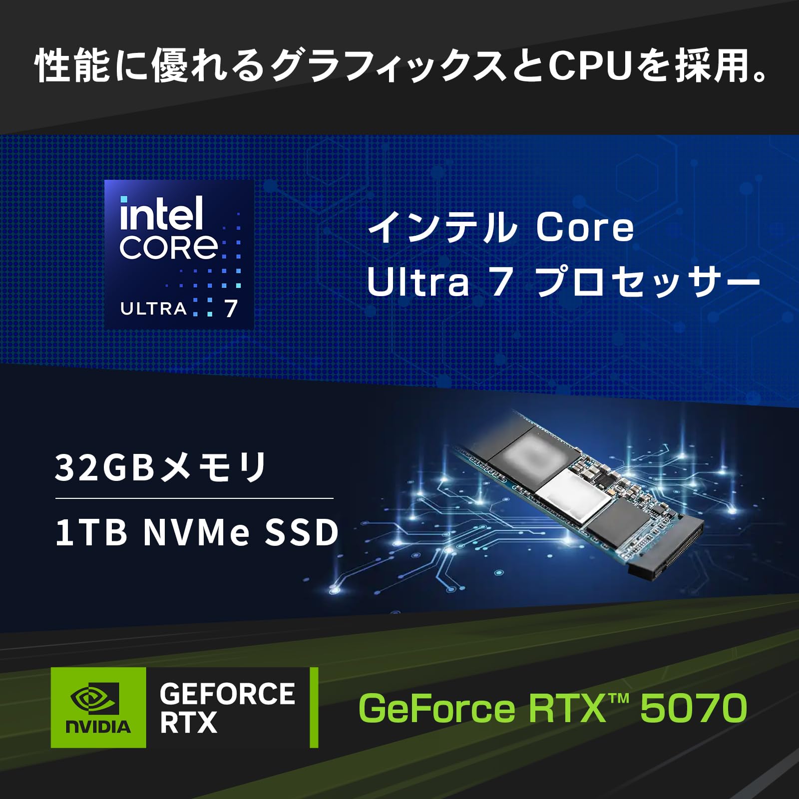 【新型ガレリア】Ryzen 7 RTX2070 16GB 新品SSD搭載✨ GALLERIA、デスクトップ向けAシリーズ最上位モデル・インテルArc A770