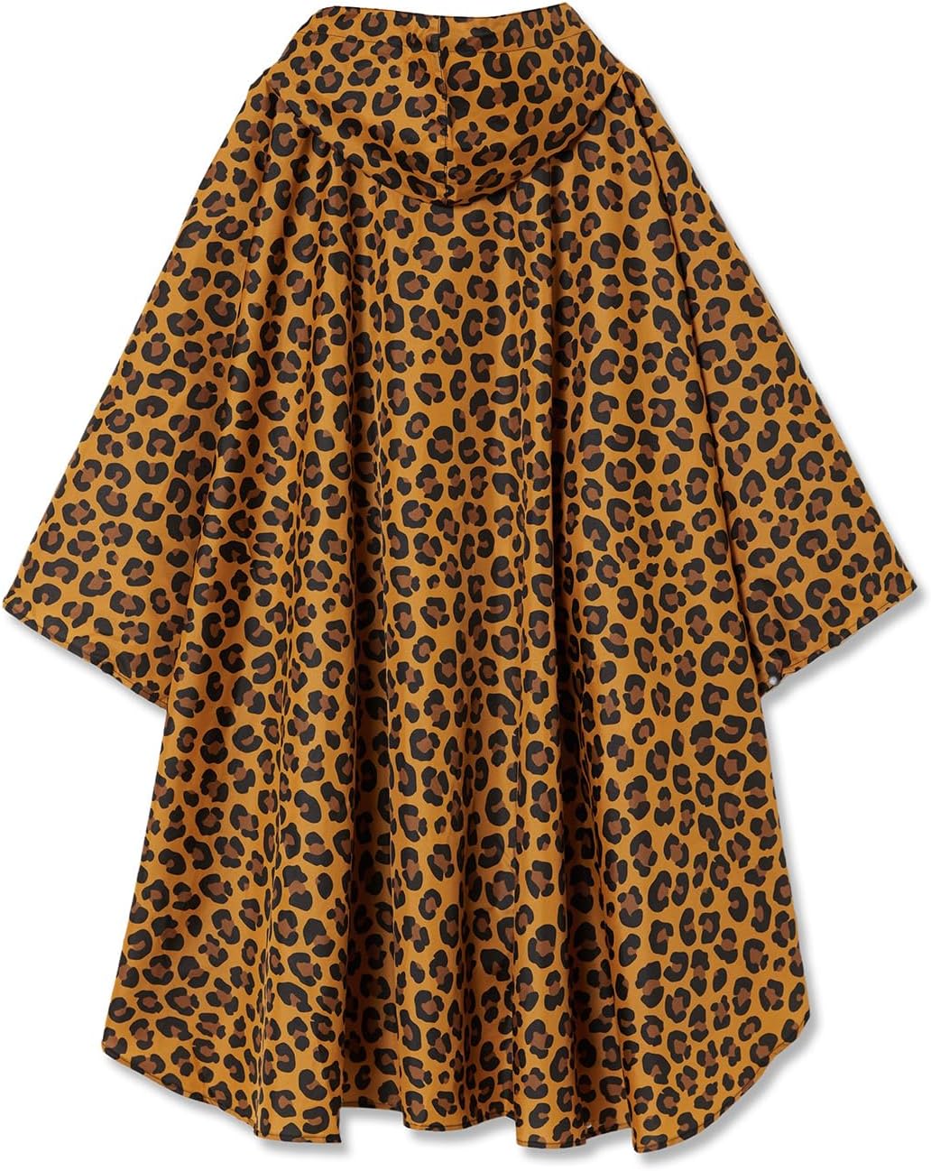 Womens Rain Poncho Stylish Polyester Waterproof Raincoat Free Size with Hood Zipper