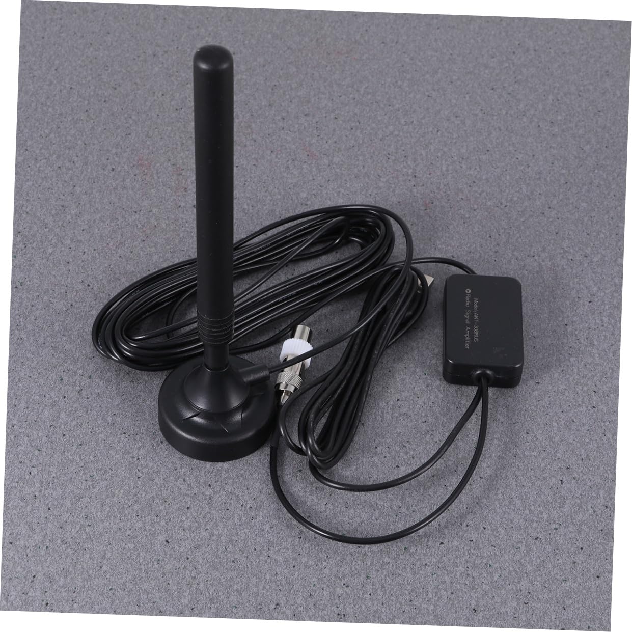 Homoyoyo Antenne Radio Portable pour Maison Ant-308plus en Métal et Plastique Noir, Amplificateur D'antenne Haute Sensibilité pour Réception Stable et Claire