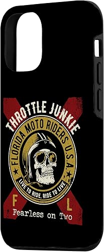 Miniatura 5 de iPhone 12 mini Florida Moto Riders USA Motorcycle Biker Skull Design Case