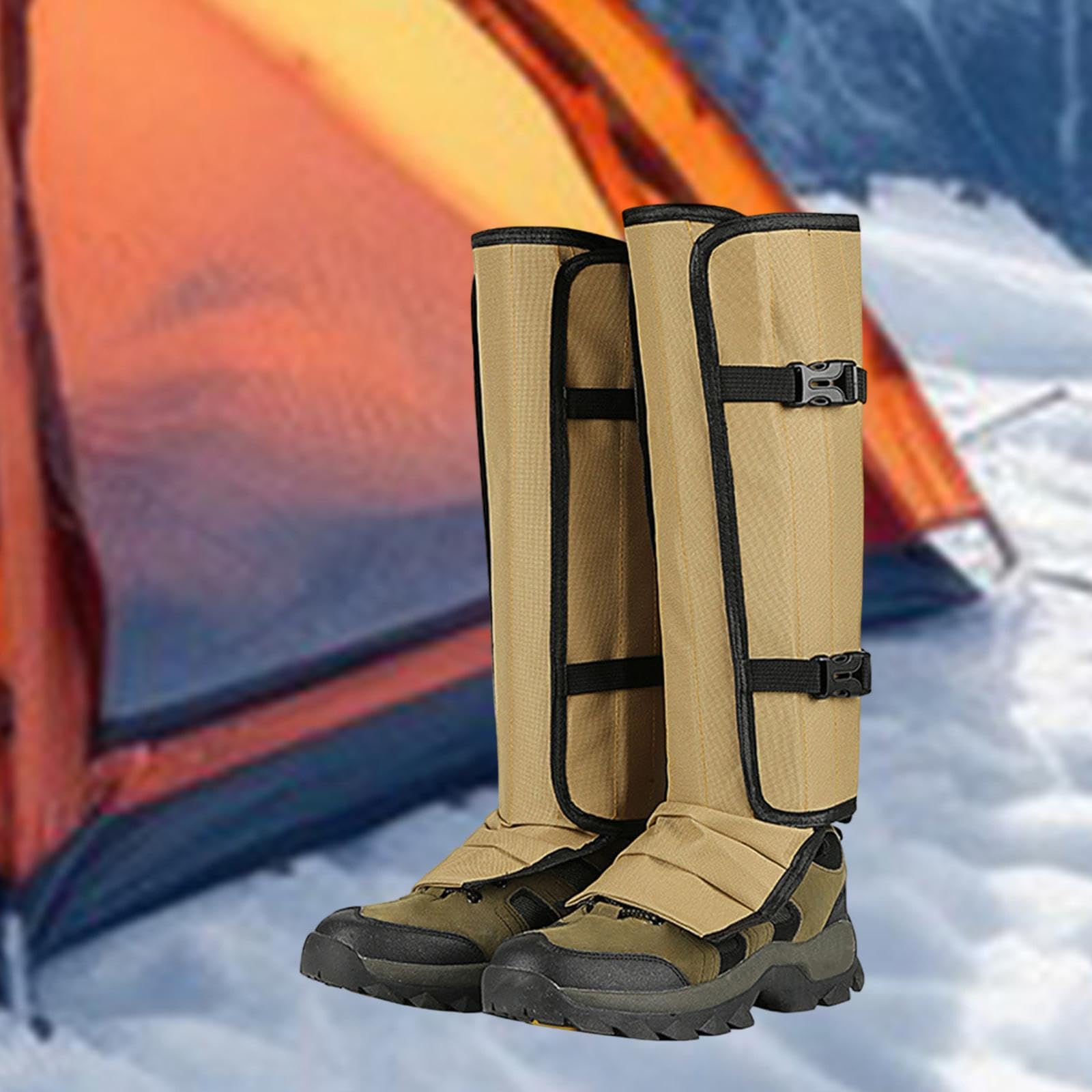 Oshhni Guêtres d'hiver respirantes, réglables et confortables pour la randonnée, le camping et le ski.
