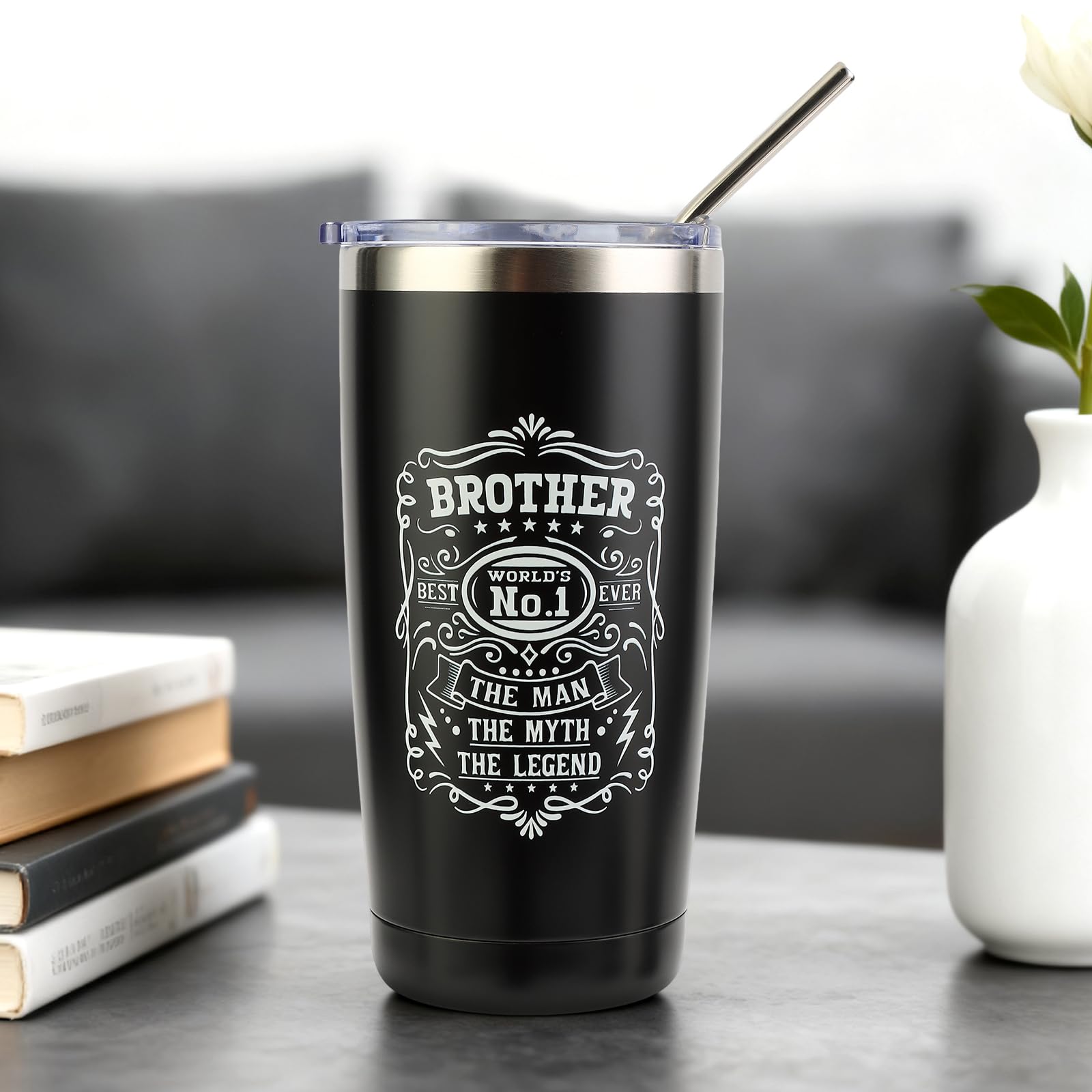 Brother Gifts for Men Christmas Gift Unique Gifts for Brother Including Tumbler Keychain Socks Pen Bracelet Gift Card for Birthday Christmas