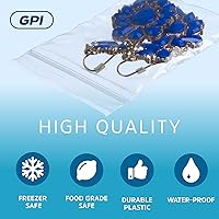 Vista 4 de GPI - 1000 unidades, bolsas de plástico transparente con cremallera resellable de 2 x 3 pulgadas, a granel de 2 mil, bolsas de polietileno fuertes