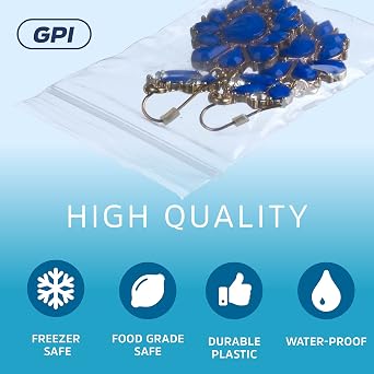 GPI Clear Plastic Reclosable ZIP Poly Bags, Case of 200, 2-mil Thick, 2 Inch x 3 Inch, For Travel, Storage, Shipping