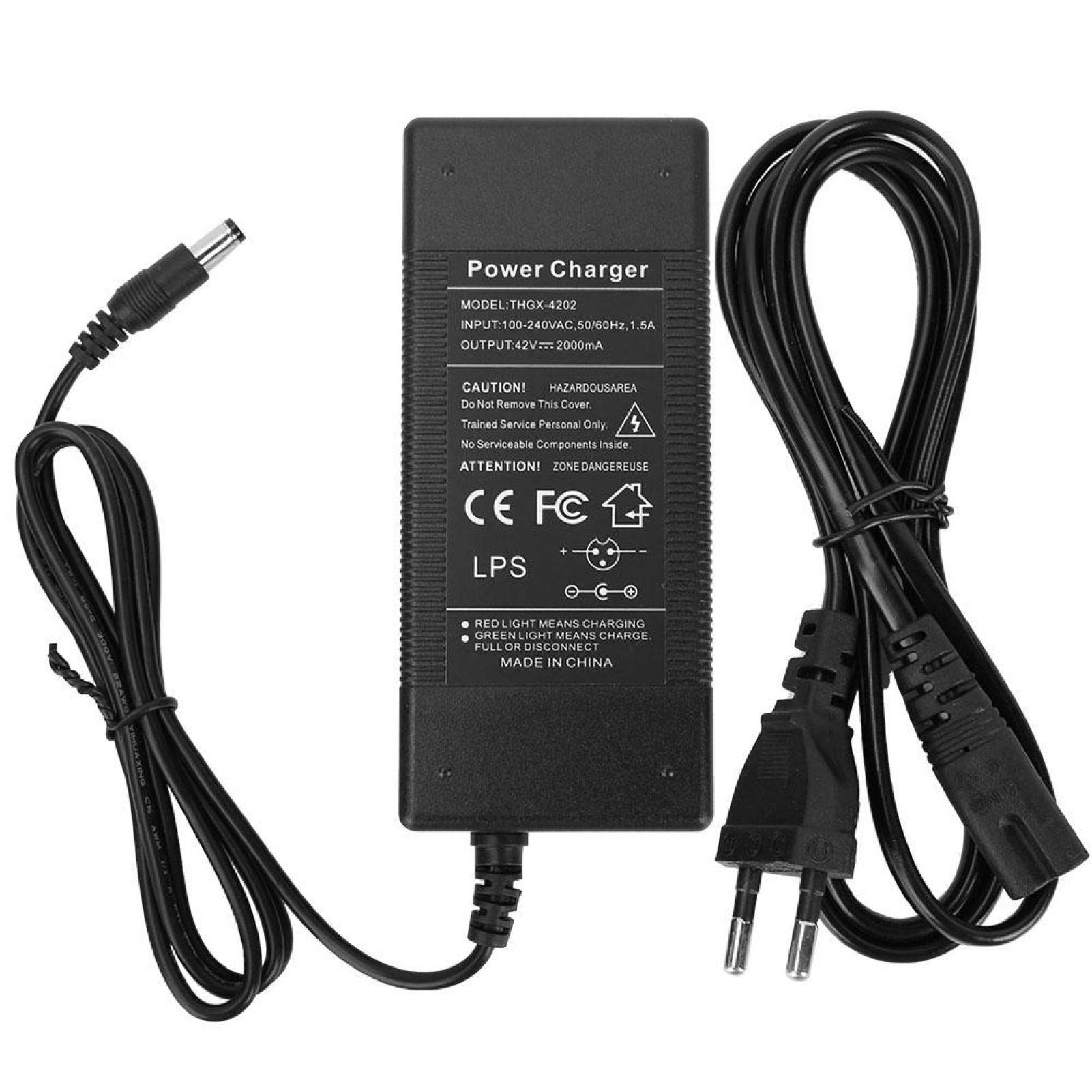 42V 2A Scooter Battery Charger Portable Reusable Charger Suitable for Electric Skateboard Vehicle(2A（US Standard）)