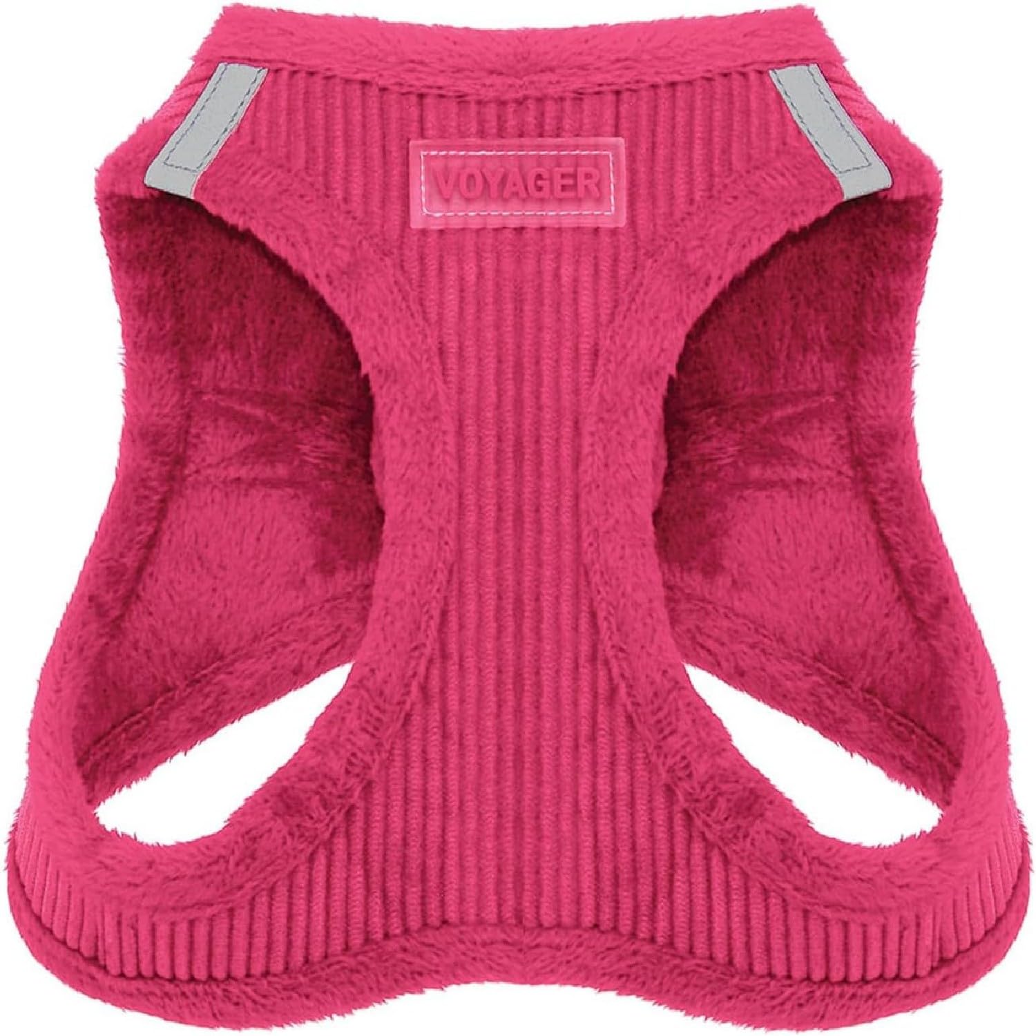 Voyager Step-in Plush Dog Vest Harness -Fuchsia Corduroy, L