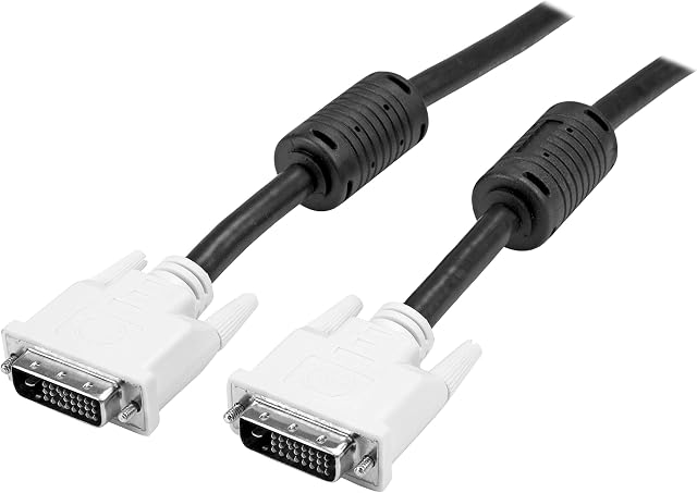 StarTech.com 2m DVI-D Dual Link Cable - Male to Male DVI-D Digital Video Monitor Cable - 25 pin DVI-D Cable M/M Black 2 Meter - 2560x1600 (DVIDDMM2M)