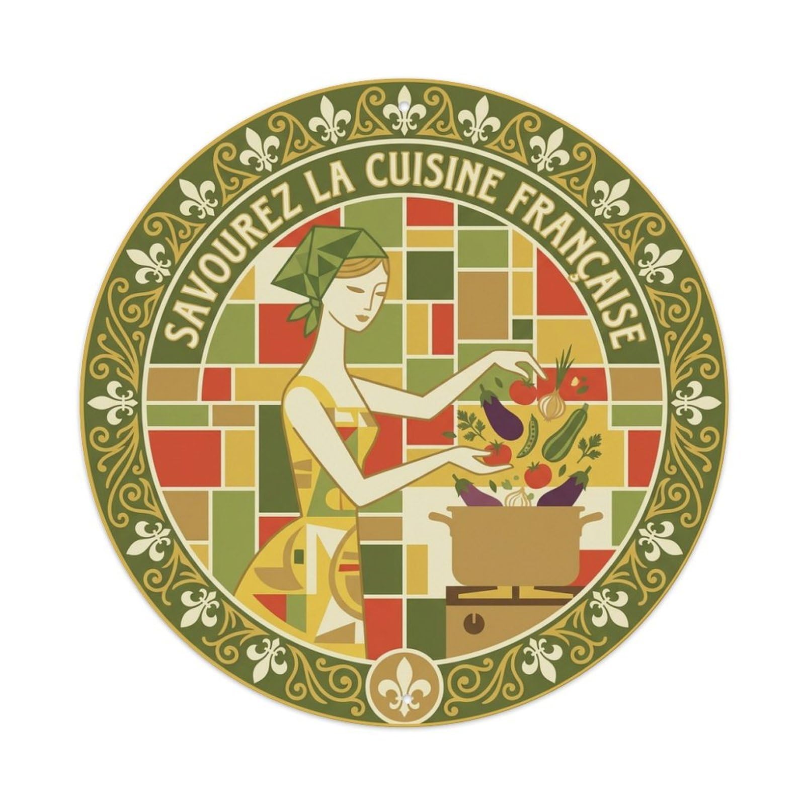 French Cuisine Travel Food Ratatouille Classic Style Metal Tin Sign