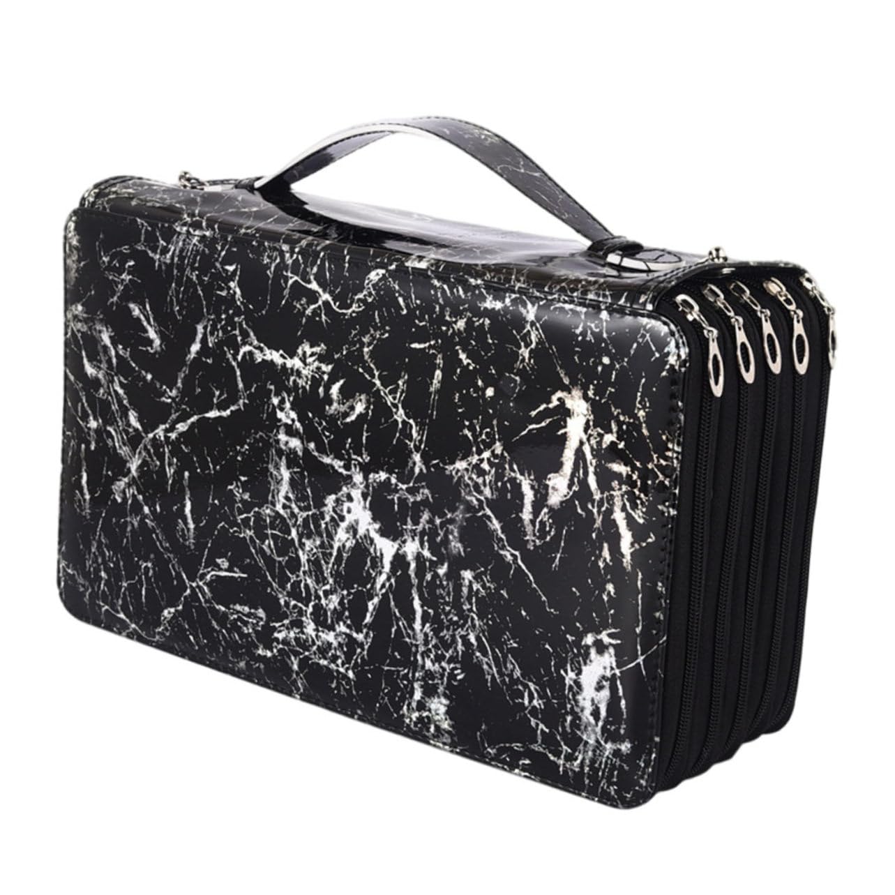 Uonlytech Astuccio Portapenne Multistrato Nero Oxford, Capiente e Portatile, Cerniera, per Scuola e Materiali da Disegno