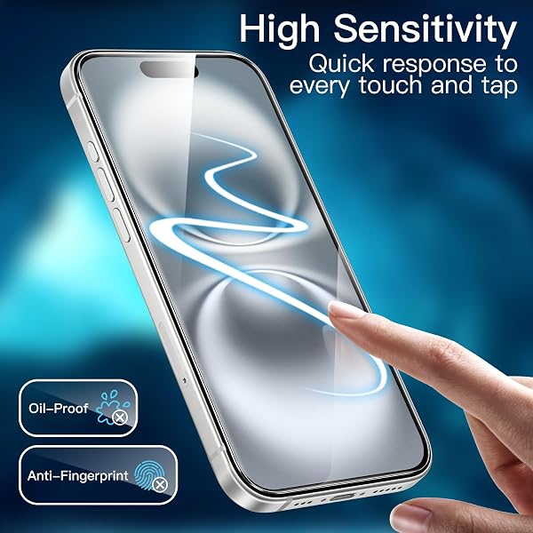 JETech Pellicola Protettiva per iPhone 16 6,1 Pollici, Vetro Temperato Film con Strumento di Installazione Facile, Compatibile con Cover, HD Chiaro, Pacco da 3 - 5