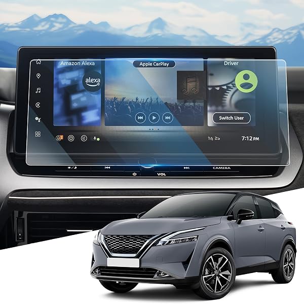 Pellicola protettiva in vetro temperato per Nissa-n Qashqai J12/ X-Trail T33 e-POWER 2023-2026, pellicola protettiva in vetro temperato per accessori Nisan Connect, adatta con 9H antigraffio - 1