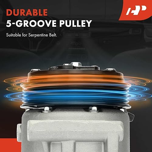 Miniatura 4 de A-Premium Compresor de aire acondicionado con embrague compatible con Jeep BU Series Renegade y Fiat 500X, 2016 2017 2018, 1.4L 2.4L