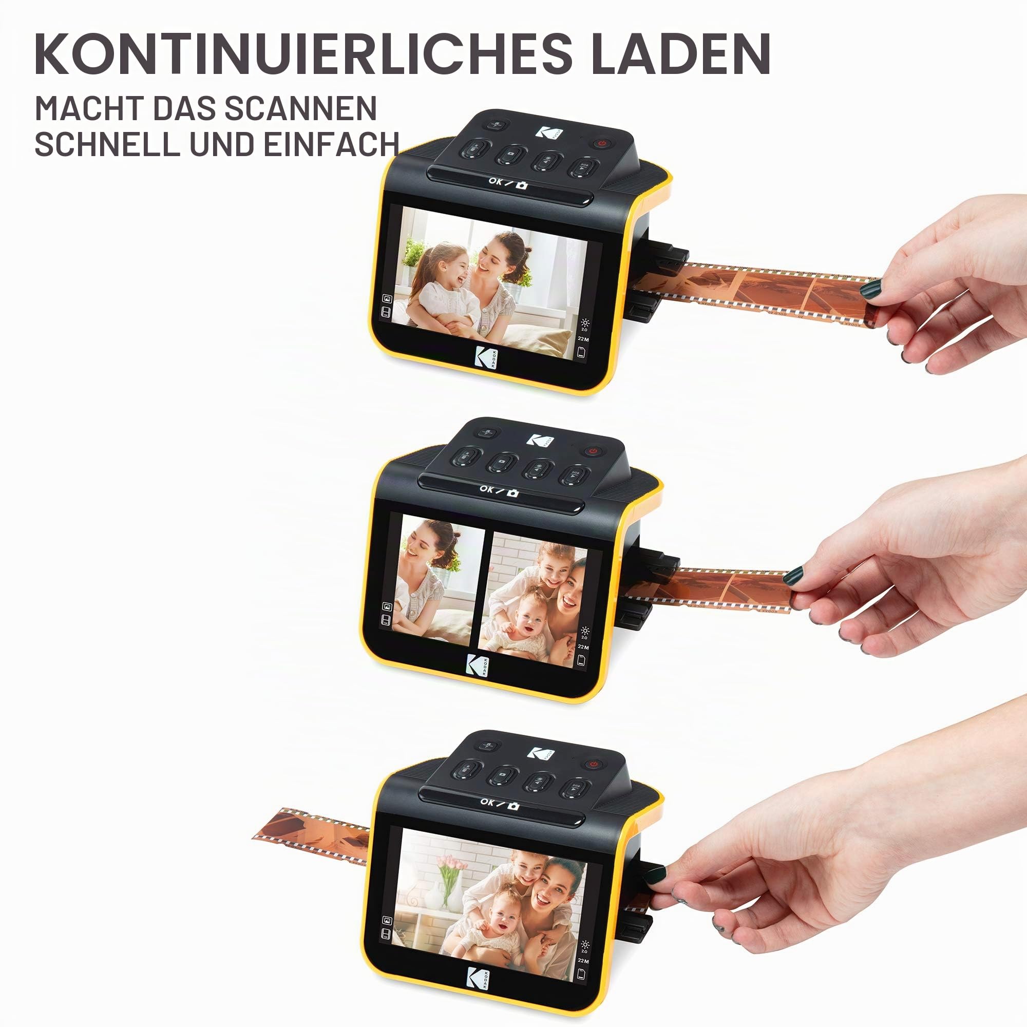 KODAK Slide N SCAN Film und Slide Scanner 5 Zoll LCD-Bildschirm, Schwarz