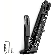 Motorcycle Kickstand for Honda Super Cub 125 2020 2021 2022 2023 2024, Adjustable Side Stand Durable Aluminum Foot Support Folding Parking Stand for Motorbike Scooter Electric,B Black