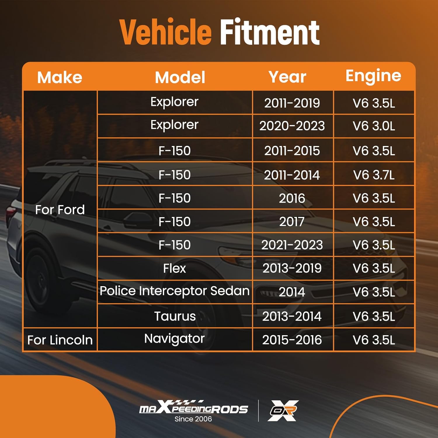 maXpeedingrods Engine Variable Valve Timing VVT Sprocket Fits for 3.0L 3.5L 3.7L Ford F-150 2011-2023 Explorer 2011-2019 Flex 2013-2019 Police Interceptor Sedan Taurus Lincoln Navigator AT4Z6C525B