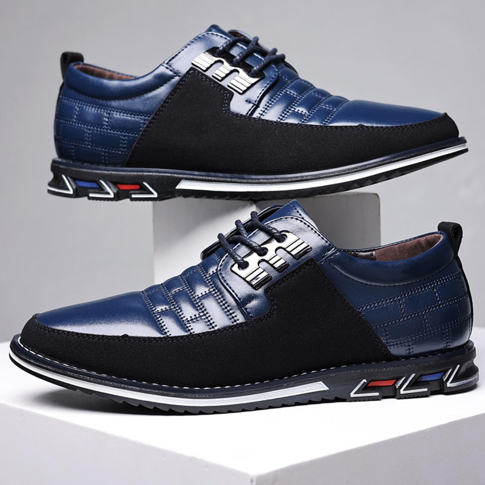 Scarpe Eleganti Casual da Uomo, Scarpe Casual Derby da Uomo con Punta a Punta, Scarpe Eleganti Nere da Uomo, Sneakers Formali Confortevoli