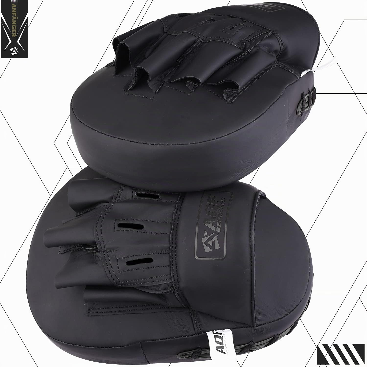 AQF Pratzen Boxen, Handpratzen, Muay Thai Rex Leder Gebogene Pratzen Kickboxen, Boxing Pads, Focus Boxhandschuhe Für Kampfsport, MMA, Karate & Kickboxing Boxpads