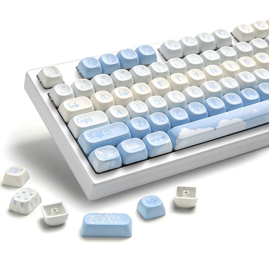 MAMAO ✩.*˚ Amazon.com: Sunzit PBT MOA Keycaps - Cute Chiikawa Momonga