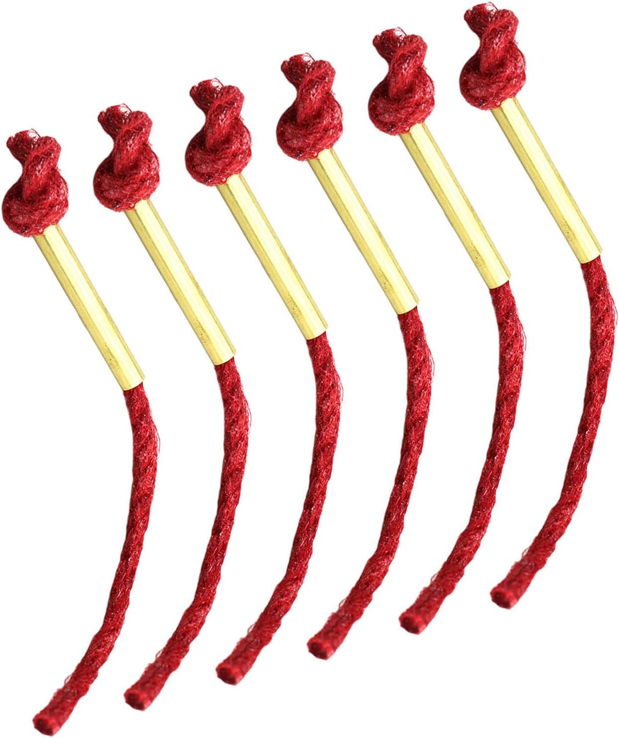 6pcs Outdoor Hemp Rope Fire Starter Tool with Aluminum Alloy Sleeve | Portable Waterproof Ignition, Sustained Burning for Picnics and Trekking