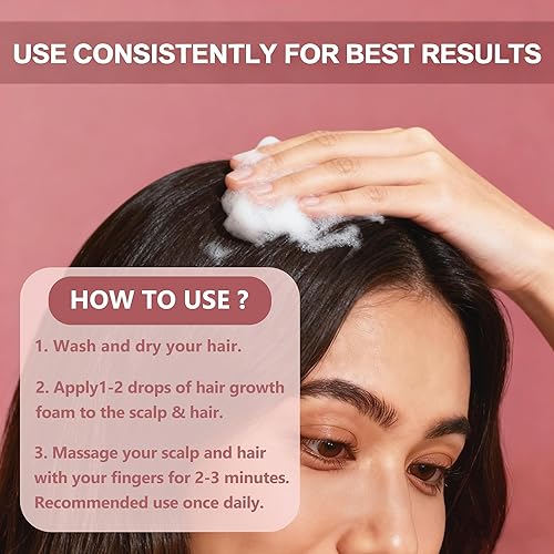 Miniatura 9 de Espuma de crecimiento del cabello de minoxidil al 5 %, para hombres y mujeres, adecuada para adelgazamiento del cabello, línea capilar y pérdida de