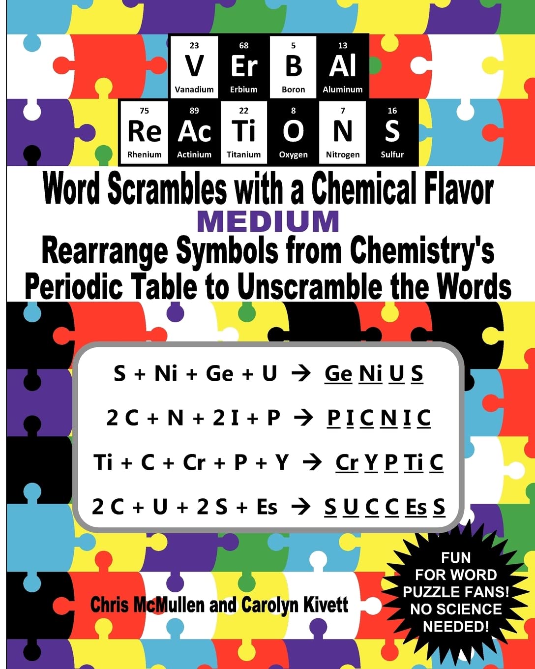 VErBAl ReAcTiONS – Word Scrambles with a Chemical Flavor (Medium): Rearrange Symbols from Chemistry’s Periodic Table to Unscramble the Words