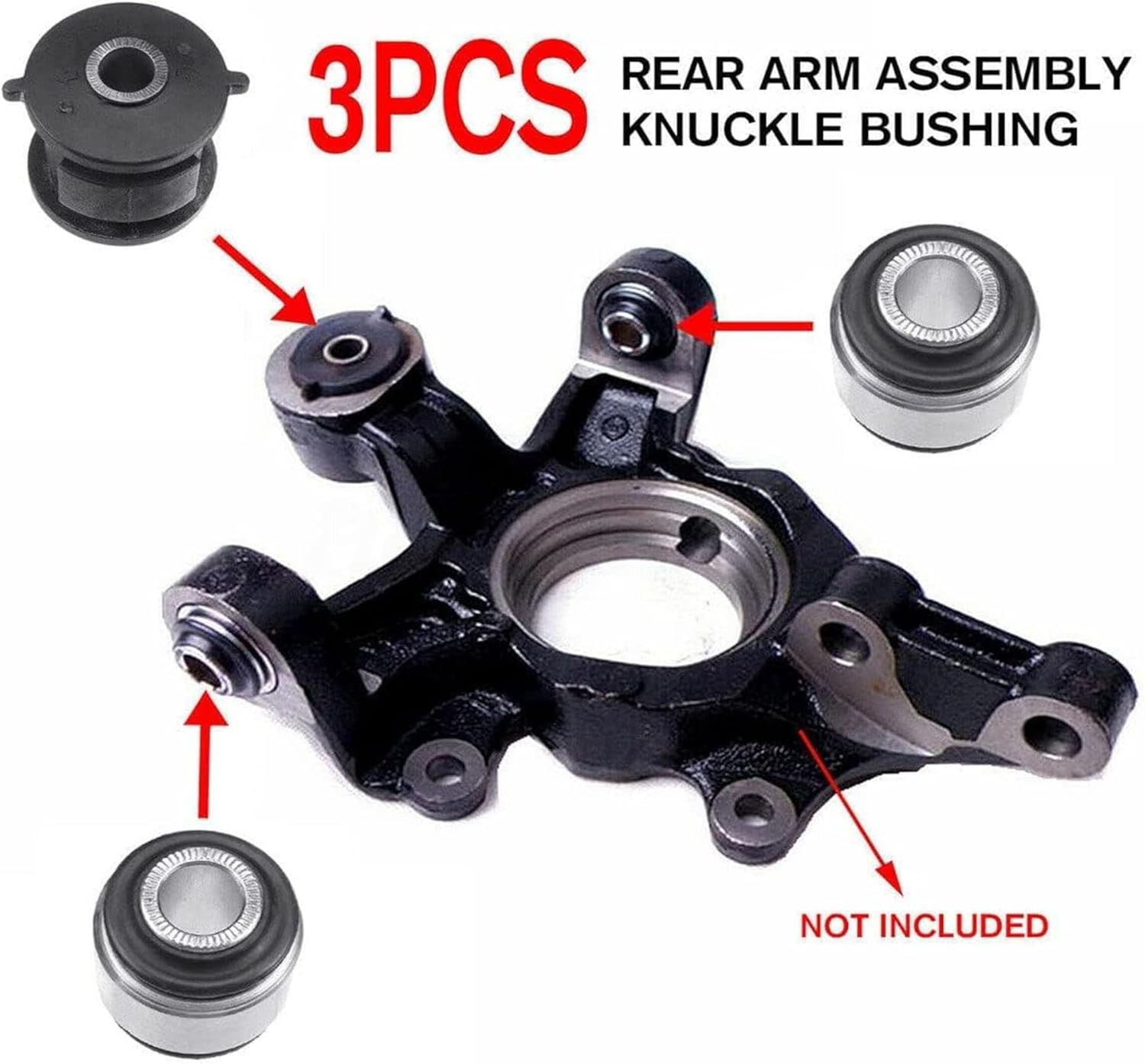 GXARTS 6Pcs Rear Control Arm Assembly Suspension Knuckle Bushing Fit For Toyota Highlander Camry Avalon Corona Curren Harrier 1994-2007 Fit For Lexus RX330 350 RX400H 4221020010 4230420060 487253305