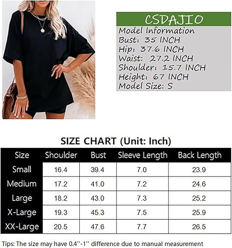 Vista 3 de CSDAJIO Camiseta básica con estampado de letras de Cest La Vie Prais para mujer, de gran tamaño, cuello redondo