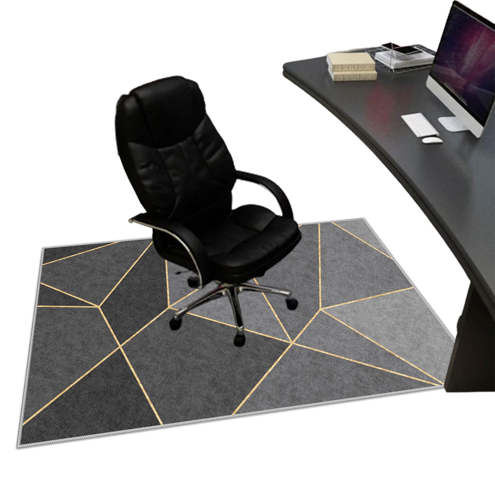 100 x 120 cm Alfombra para Silla de Oficina para Suelos Duros Parquet Laminado y Azulejos Alfombra Gaming Suelo, Alfombrilla Protector Suelo Silla Ruedas, Alfombras de Escritorio