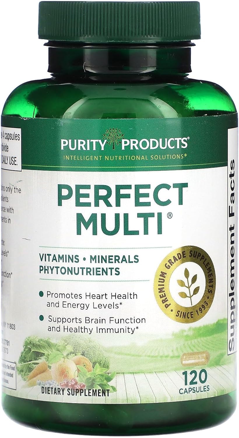 Purity Products Perfect Multi – Multivitamin Packed with Vitamins, Minerals and Phytonutrients – 60 Breakthrough Nutrients – Support for Healthy Immunity, Normal Energy Levels – 120 Capsules (1)