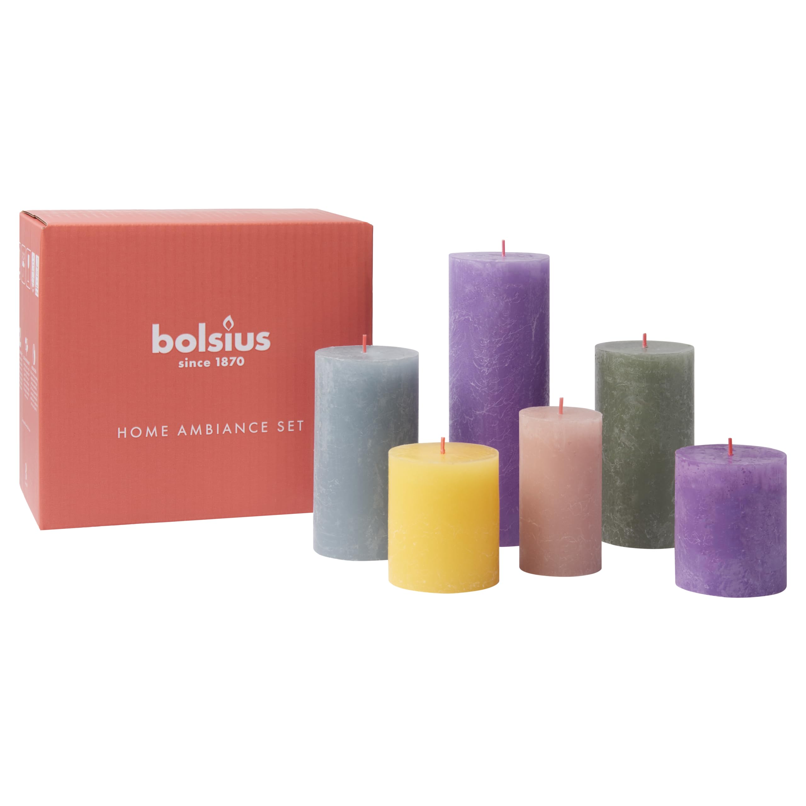 Set 6 Candele Rustiche Bolsius - Cera Vegetale Senza Olio Di Palma, Non Profumate - Foto 4