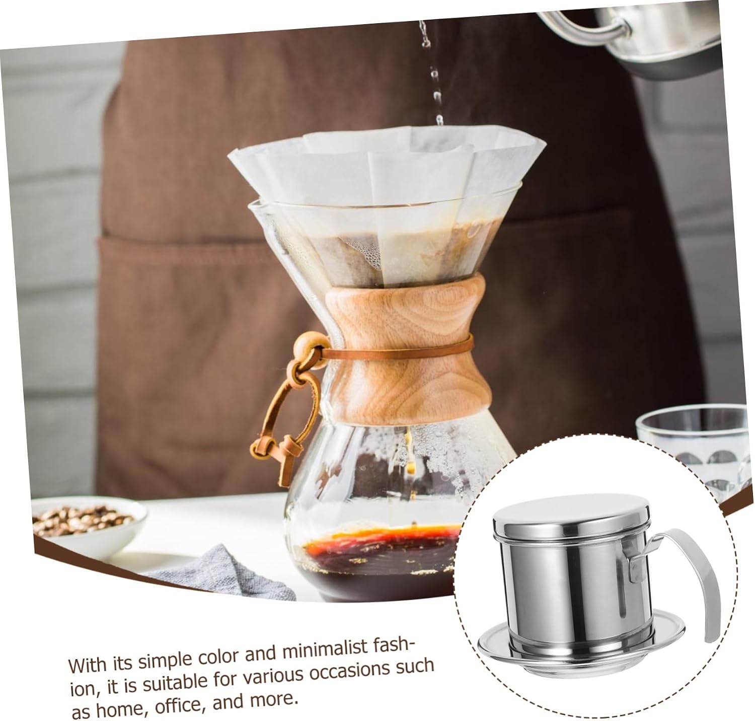 Filter Funnel for Dripper Stainless Steel Dripper Cup Making Tool Home and Office Use